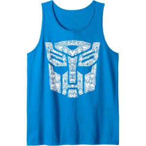 Transformers Autobots Icon Collage Filled Logo Tank Top(Sapphire Blue)