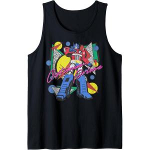Transformers Retro Optimus Prime 80’s Print Tank Top(Black)