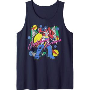 Transformers Retro Optimus Prime 80’s Print Tank Top(Navy Blue)