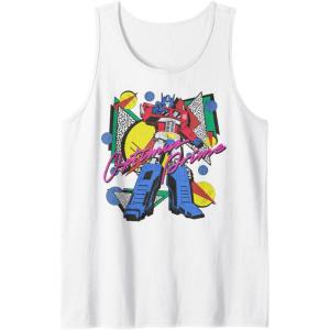 Transformers Retro Optimus Prime 80’s Print Tank Top(White)