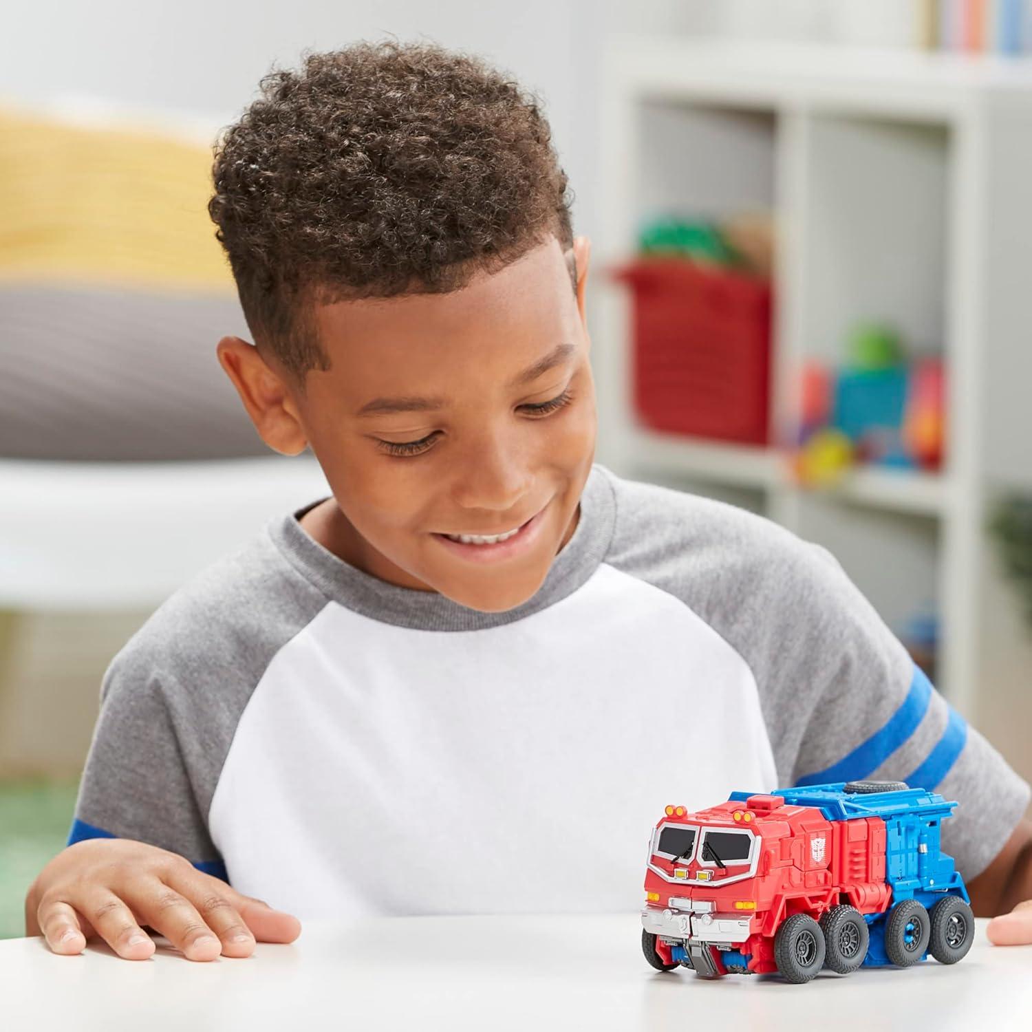 imageTransformers Bumblebee Cyberverse Adventures Dinobots Unite Smash Changer Optimus Prime Action Figure Toys for 6 Year Old Boys and Girls and Up 9Inch