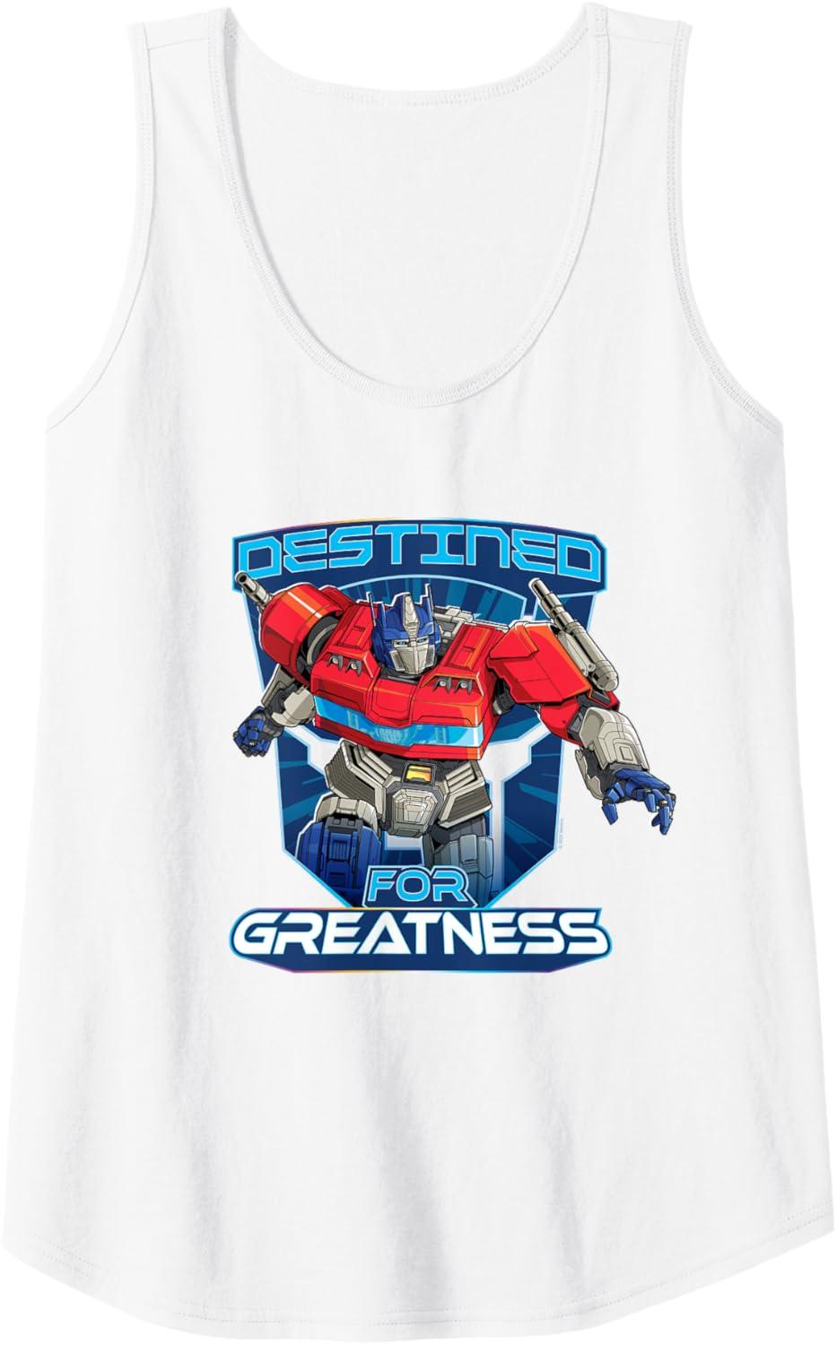 imageTransformers One Destined For Greatness Optimus Tank TopWhite