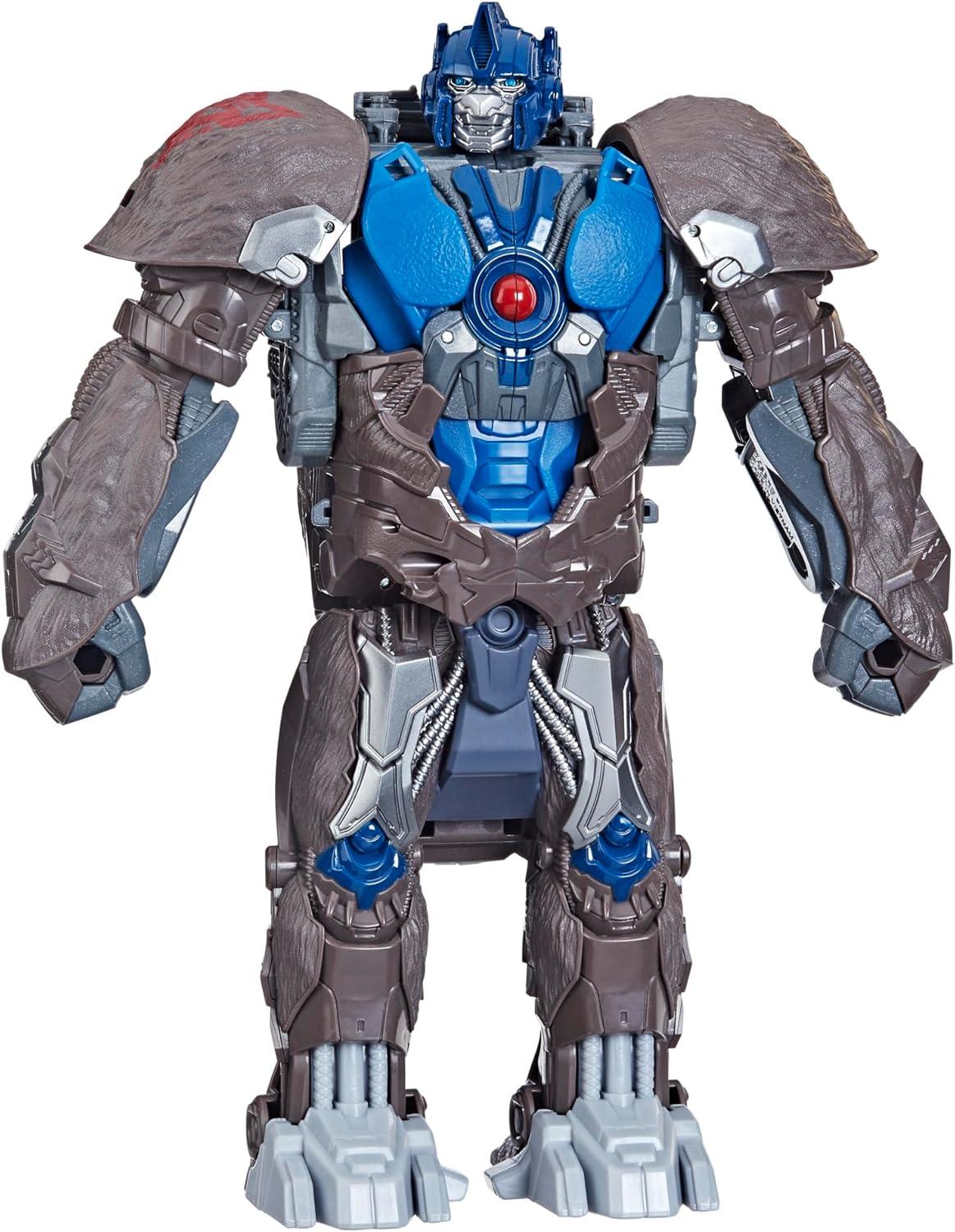 imageTransformers Toy Rise of The Beasts Movie Smash Changer Optimus Primal Converting Action Figure for Ages 6 and Up 9InchSMASH CHANGER OPTIMUS