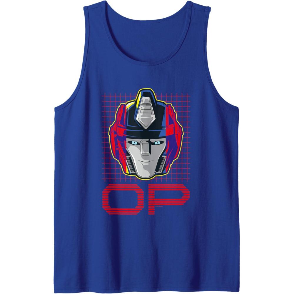 imageTransformers One Orion Pax Optimus Prime Face Poster Tank TopRoyal Blue