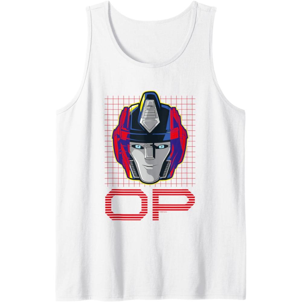 imageTransformers One Orion Pax Optimus Prime Face Poster Tank TopWhite