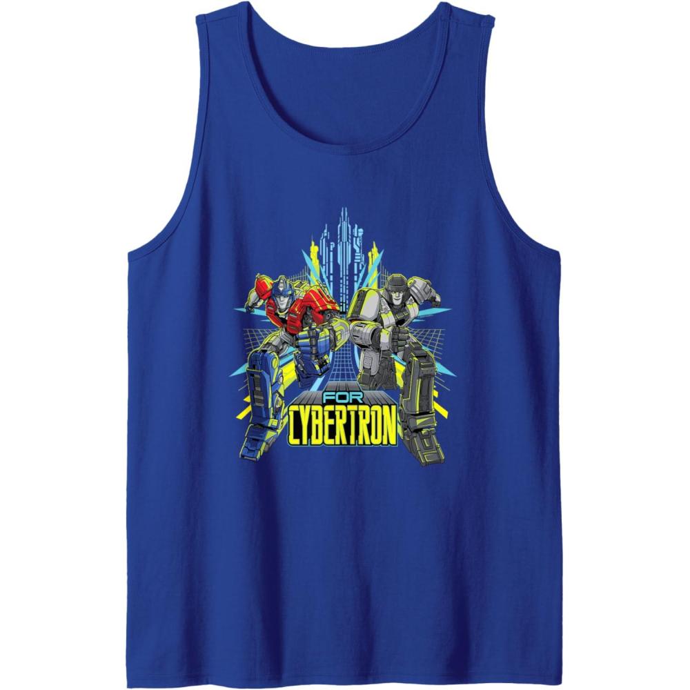 imageTransformers One for Cybertron Orion Pax ampamp D16 Tank TopRoyal Blue