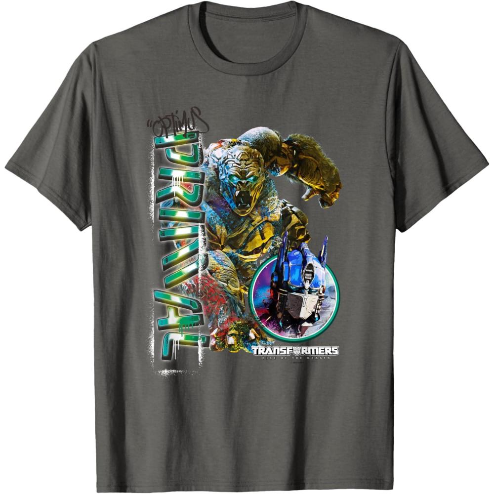imageTransformers Rise of the Beasts Optimus Primal Urban Style TShirtAsphalt Grey