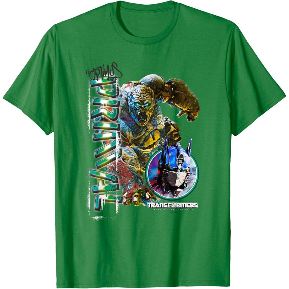 imageTransformers Rise of the Beasts Optimus Primal Urban Style TShirtKelly Green
