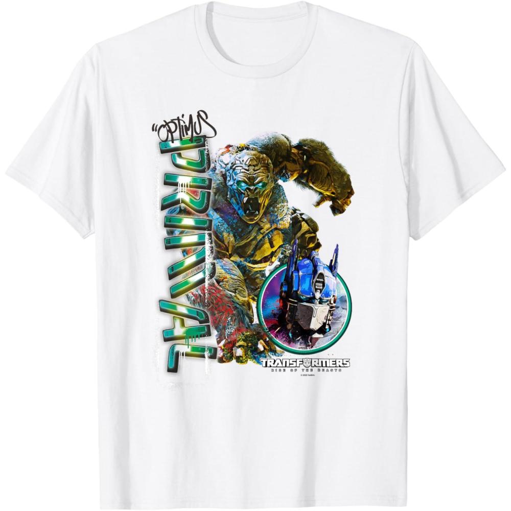 imageTransformers Rise of the Beasts Optimus Primal Urban Style TShirtWhite