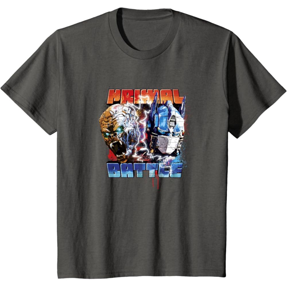 imageTransformers Rise of the Beasts Primal Battle Action Poster TShirtAsphalt Grey