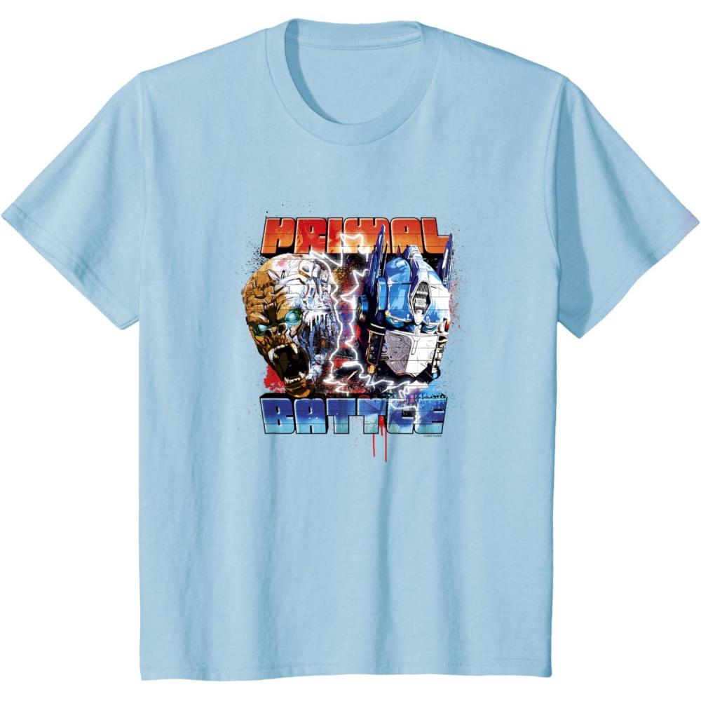imageTransformers Rise of the Beasts Primal Battle Action Poster TShirtBaby Blue