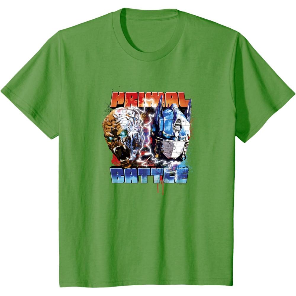 imageTransformers Rise of the Beasts Primal Battle Action Poster TShirtGrass Green