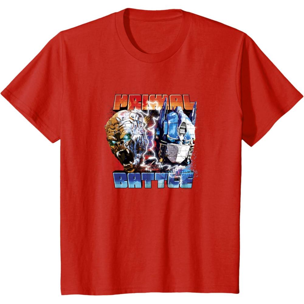 imageTransformers Rise of the Beasts Primal Battle Action Poster TShirtRed