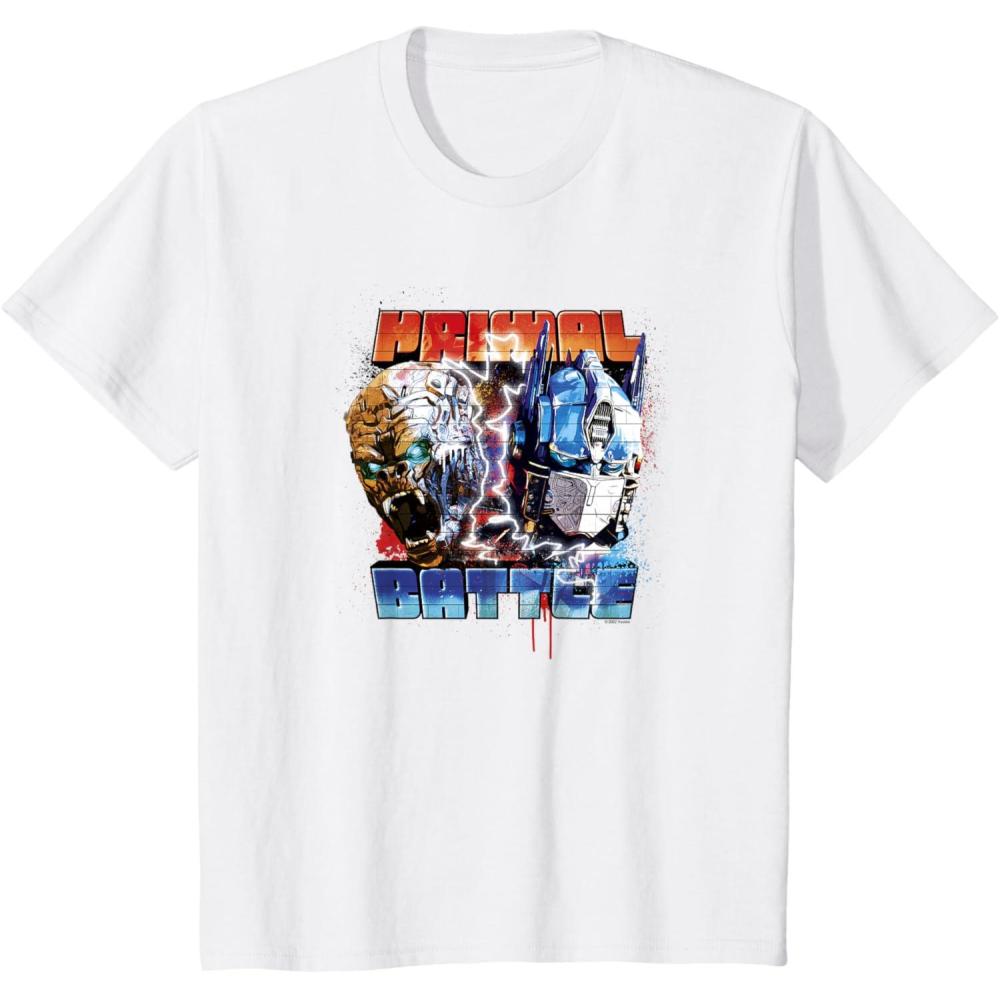 imageTransformers Rise of the Beasts Primal Battle Action Poster TShirtWhite