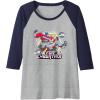 Transformers One For Cybertron Optimus & Megatron Epic Raglan Baseball Tee(Navy Blue/Athletic Heather)