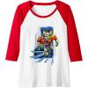 Transformers One Orion Pax Running Action Shot Raglan Baseball Tee(Red/White)