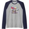 Transformers One For Cybertron Optimus & Megatron Epic Raglan Baseball Tee(Navy Blue/Athletic Heather)
