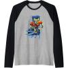Transformers One Orion Pax Running Action Shot Raglan Baseball Tee(Black/Athletic Heather)