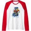 Transformers One Orion Pax Running Action Shot Raglan Baseball Tee(Red/White)
