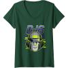 Womens Transformers One D-16 Megatron Face Poster V-Neck T-Shirt(Dark Green)