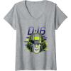 Womens Transformers One D-16 Megatron Face Poster V-Neck T-Shirt(Heather Grey)