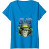 Womens Transformers One D-16 Megatron Face Poster V-Neck T-Shirt(Sapphire Blue)