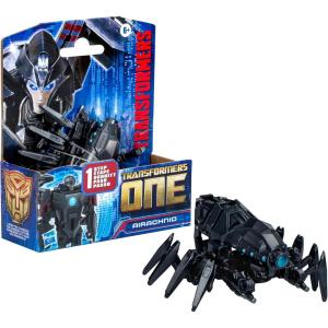 Transformers One Cog Changer Airachnid 4-Inch Robot Action Figure, Interactive Toys for Boys and Girls Ages 6 and Up