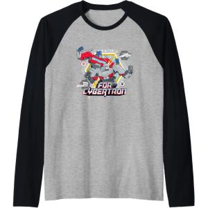 Transformers One For Cybertron Optimus & Megatron Epic Raglan Baseball Tee(Black/Athletic Heather)