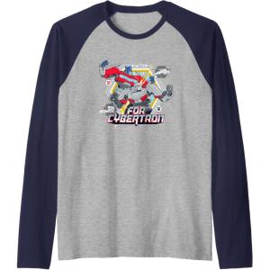 Transformers One For Cybertron Optimus & Megatron Epic Raglan Baseball Tee(Navy Blue/Athletic Heather)