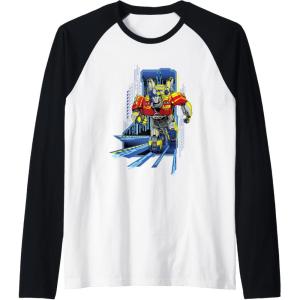 Transformers One Orion Pax Running Action Shot Raglan Baseball Tee(Black/White)