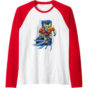 Transformers One Orion Pax Running Action Shot Raglan Baseball Tee(Red/White)