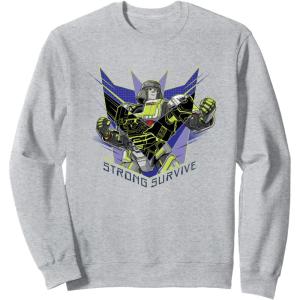 Transformers One The Strong Survive D-16 Decepticon Logo Sweatshirt(Heather Grey)