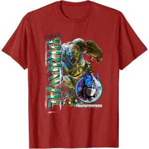 Transformers: Rise of the Beasts Optimus Primal Urban Style T-Shirt(Cranberry Red)