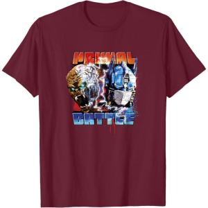 Transformers: Rise of the Beasts Primal Battle Action Poster T-Shirt(Burgundy)