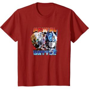 Transformers: Rise of the Beasts Primal Battle Action Poster T-Shirt(Cranberry Red)