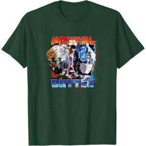 Transformers: Rise of the Beasts Primal Battle Action Poster T-Shirt(Dark Green)