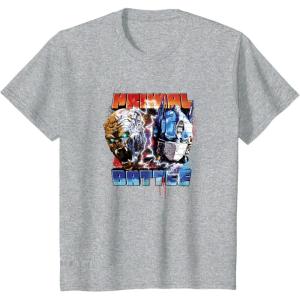 Transformers: Rise of the Beasts Primal Battle Action Poster T-Shirt(Heather Grey)