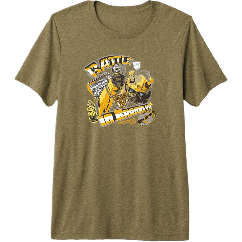 imageTransformers Rise of the Beasts Battle In Brooklyn Retro Premium TShirtOlive Green