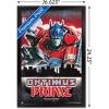 Hasbro Transformers: Rise of the Beasts – Optimus Prime Graffiti Wall Poster, 34L” x 22.4W”, Mahogany Framed Version(Black Framed Version)