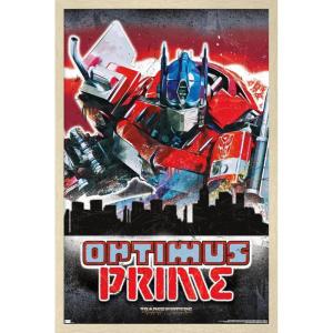 Hasbro Transformers: Rise of the Beasts – Optimus Prime Graffiti Wall Poster, 34L” x 22.4W”, Mahogany Framed Version(Blonde Framed Version)