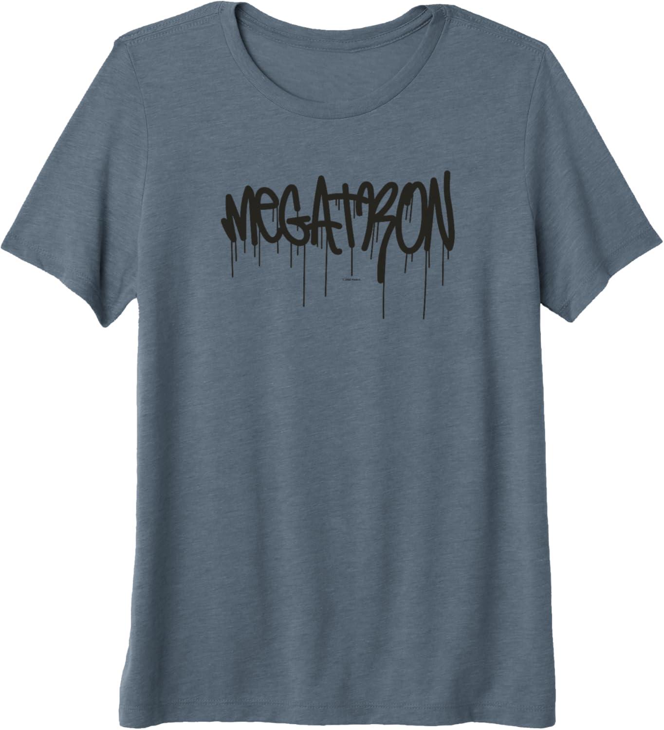 image:imageTransformers Megatron Dripping Graffiti Text Logo Premium TShirtSlate Grey