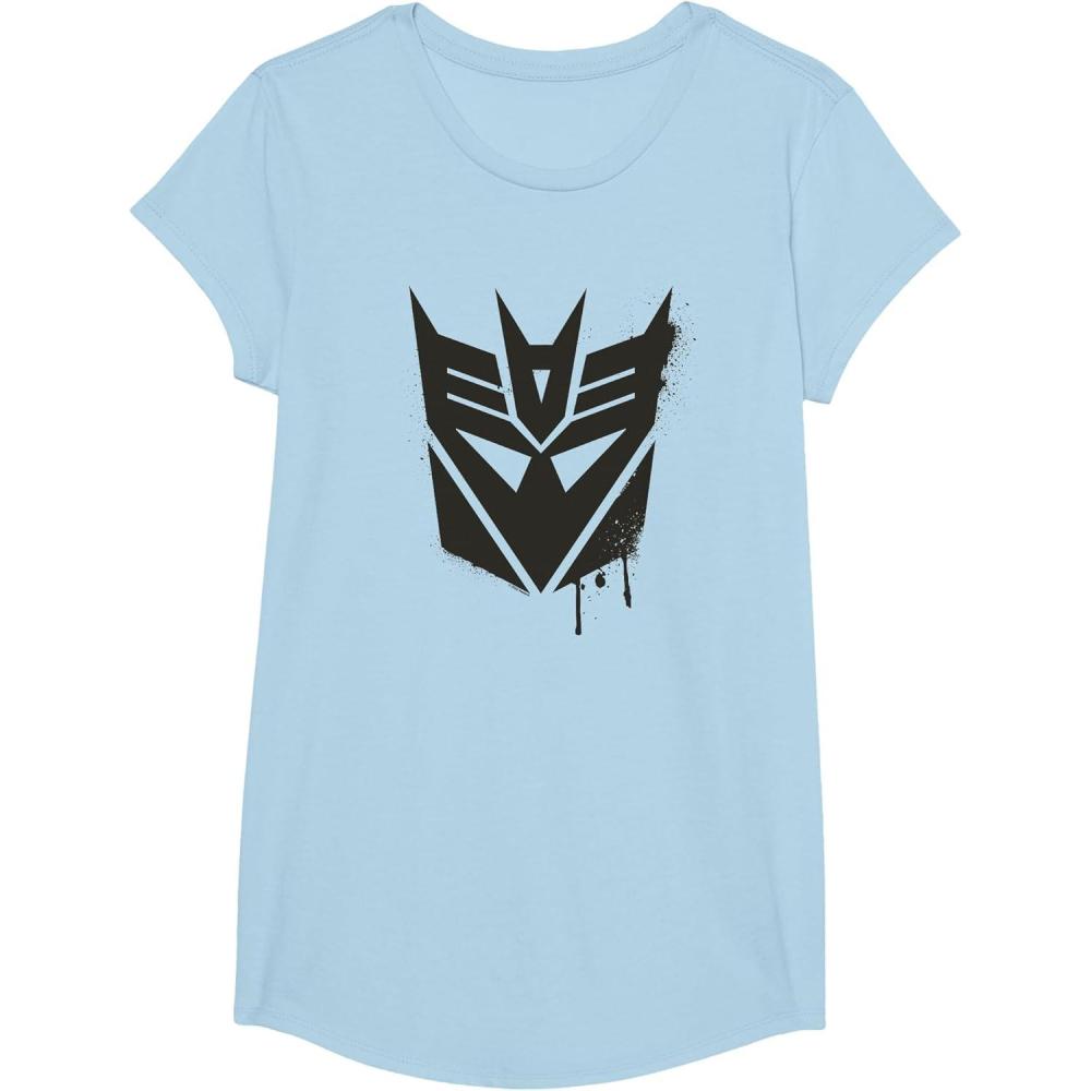 image:imageTransformers Decepticons Dripping Paint Logo Silhouette TShirtBaby Blue