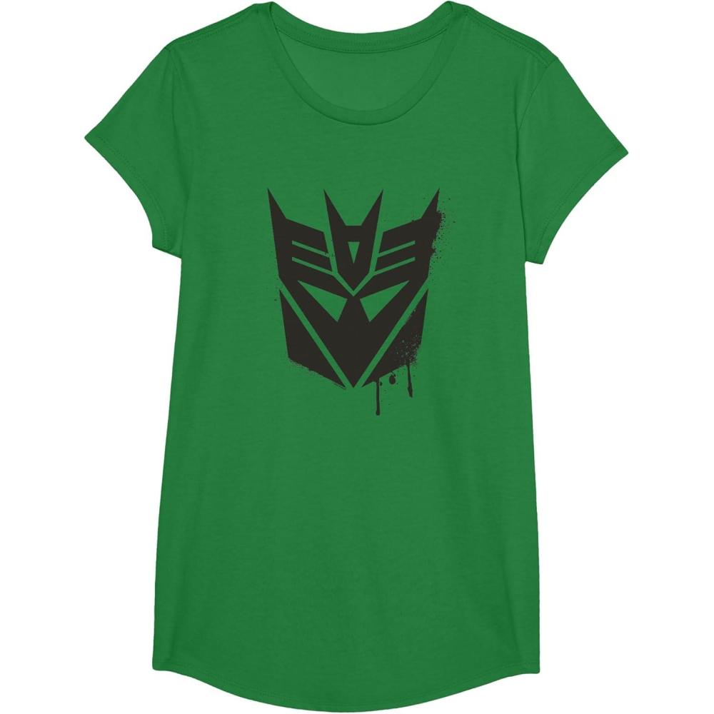 image:imageTransformers Decepticons Dripping Paint Logo Silhouette TShirtKelly Green