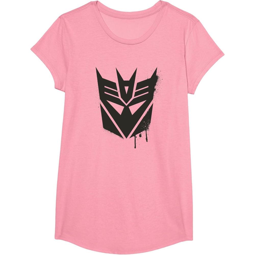 image:imageTransformers Decepticons Dripping Paint Logo Silhouette TShirtPink