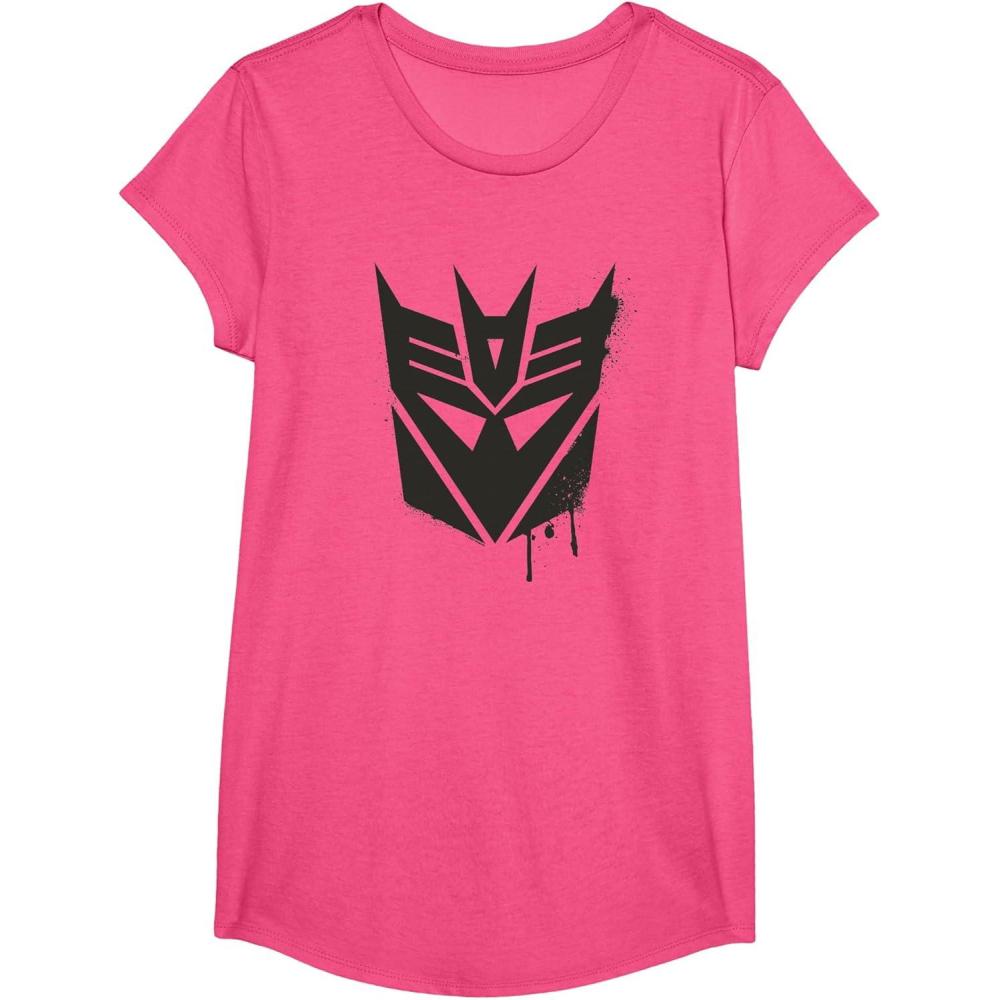 image:imageTransformers Decepticons Dripping Paint Logo Silhouette TShirtPink Heather
