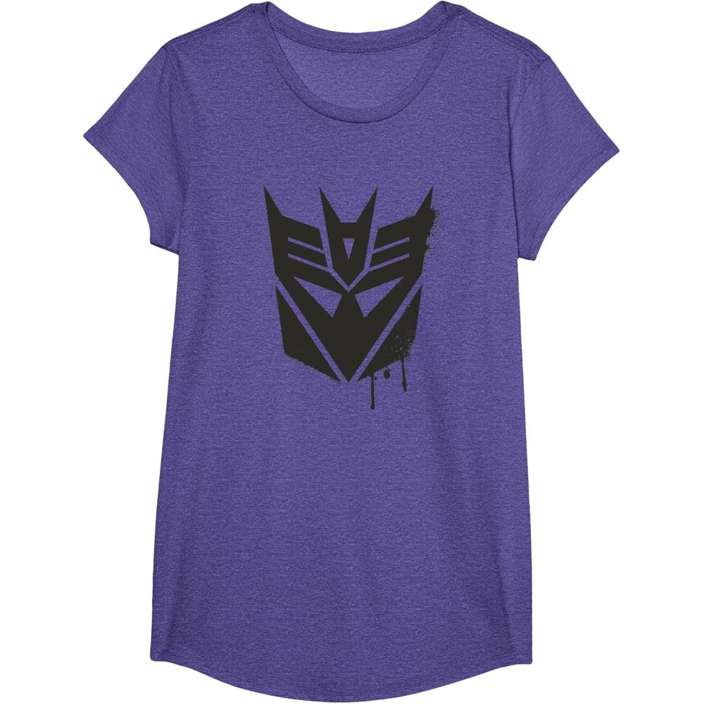 image:imageTransformers Decepticons Dripping Paint Logo Silhouette TShirtPurple Heather
