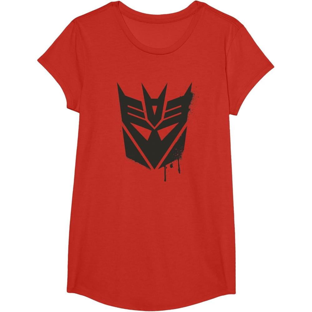 image:imageTransformers Decepticons Dripping Paint Logo Silhouette TShirtRed