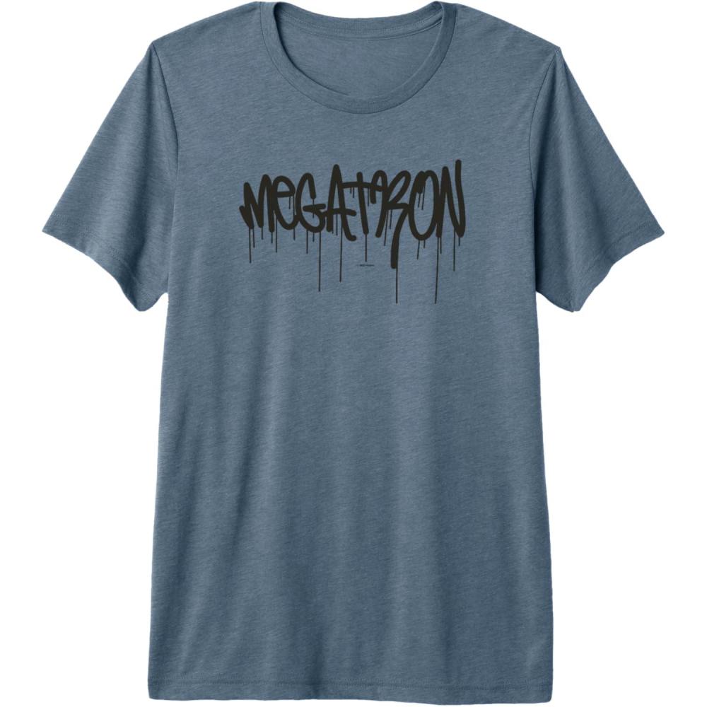 image:imageTransformers Megatron Dripping Graffiti Text Logo Premium TShirtSlate Grey