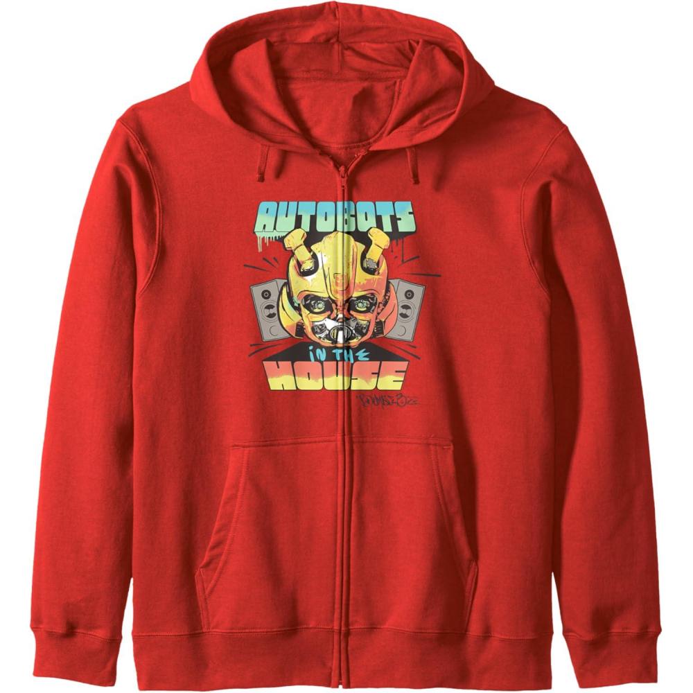 image:imageTransformers Rise of the Beasts Autobots In The House Retro Zip HoodieRed