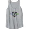 Transformers Autobots Written In Cybertronian Distressed Tank Top(Heather Grey)
